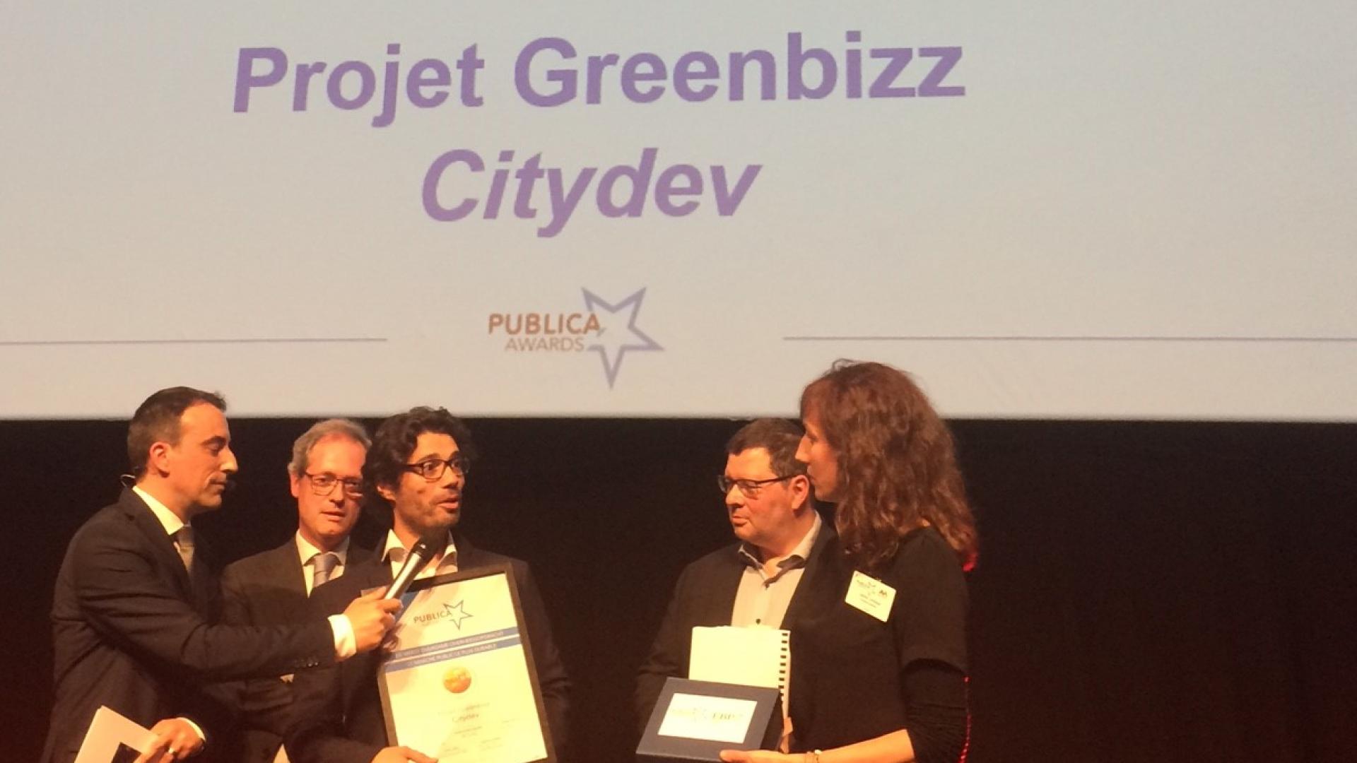 Greenbizz remporte un Publica award